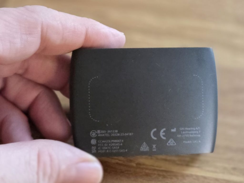 The rear of the GN ReSound TVStreamer+