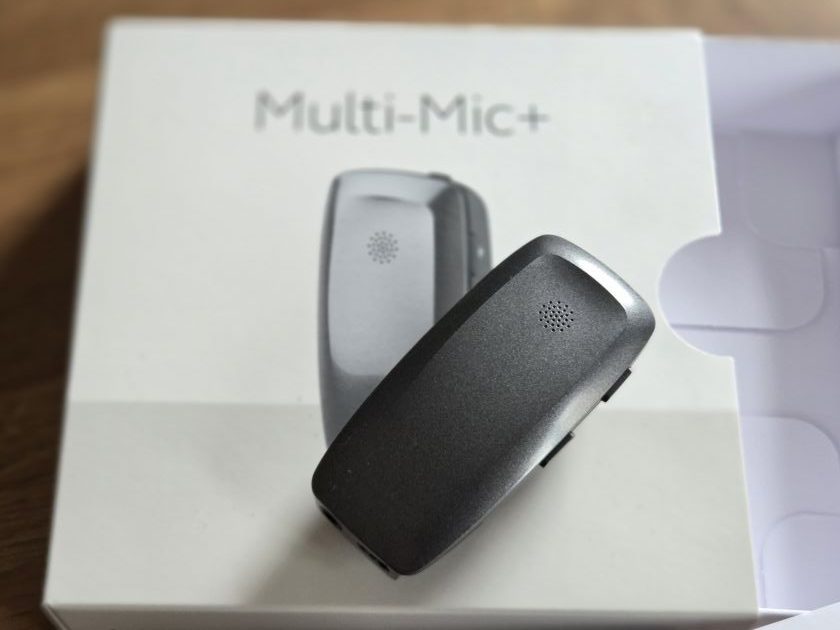 The ReSound Multi-Mic+ on its box