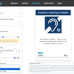 Listen Technologies has created an Assistive Listening sign generator that includes Auracast as an option