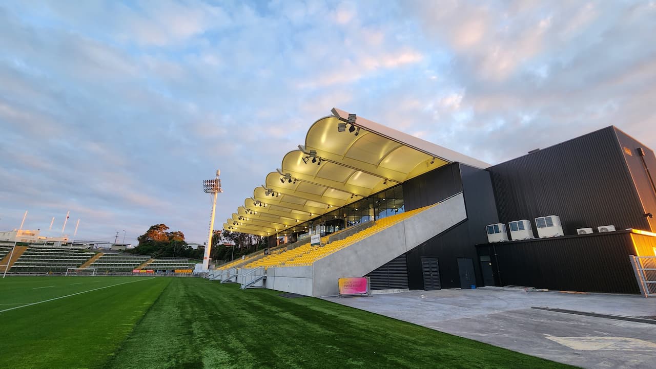 Stadium Taranaki's TSB Stand is among the first in the world to install Auracast Picture: NPDC
