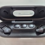 The Yeasound Robin CIC60 hearing aids in their charging case