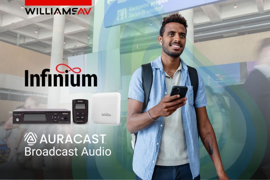 An advertisement for Williams AV Infinium system