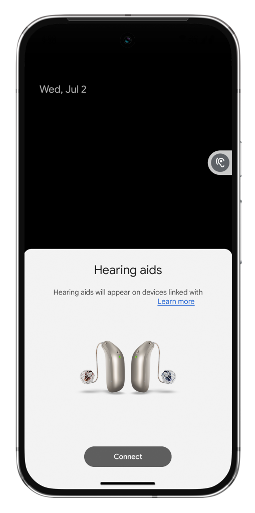 A screenshot of a mobile phone showing Google Fast Pair on a Connect Pixel 9