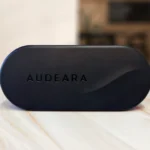 The Audeara Audio Broadcaster sitting on a counter