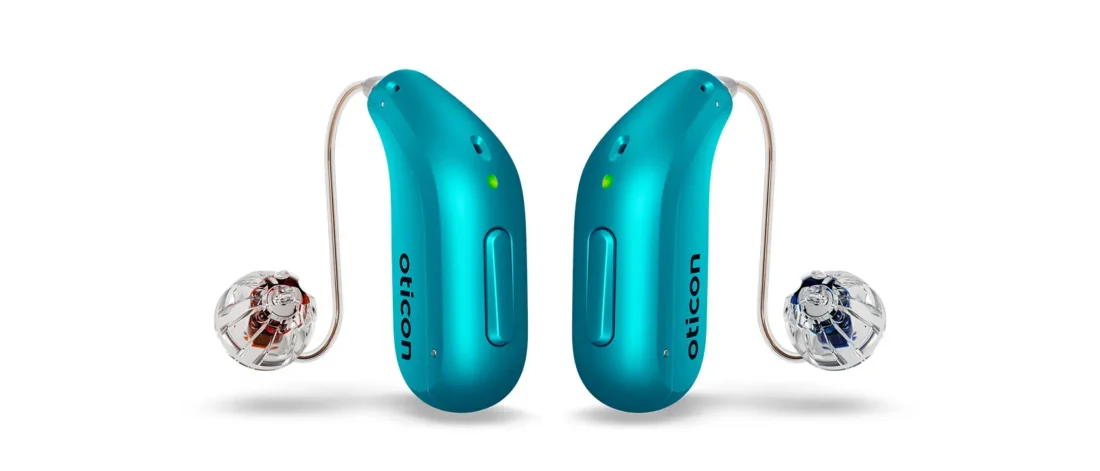 Oticon Play close upThe Oticon Play hearing aid has been designed for tweens and teens, and has advanced connectivity including Auracast Picture: Oticon