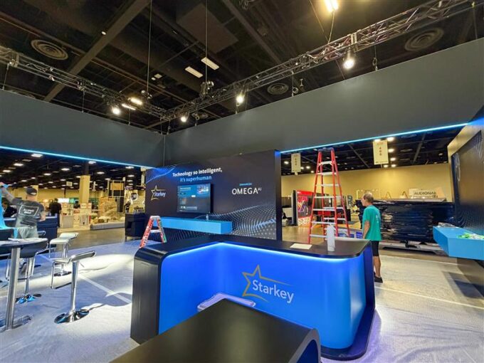 The Starkey booth at the AAA conference